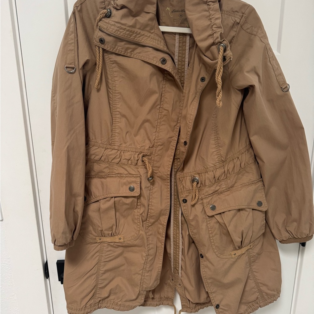 Eddie Bauer Beige Cotton-Nylon Jacket women’s size medium